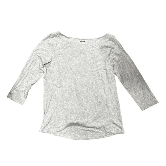 Lilly Pulitzer Womens Small Maci Twist Front Tee Heather Grey 3/4 Sleeves EUC - Picture 2 of 6